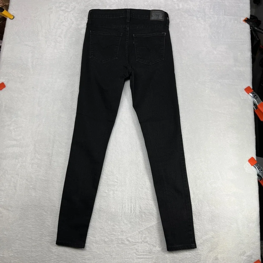 Levi's 720 High Rise Super Skinny Jeans Women's Black‎ Denim Stretch - 27X28.5